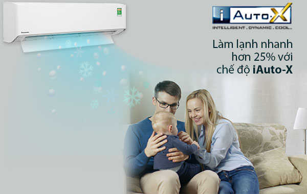Máy lạnh Panasonic Inverter 2.5 HP CU/CS-XU24ZKH-8 - Làm lạnh nhanh hơn 25% nhờ chế độ iAuto-X